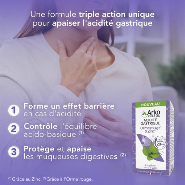 Arkogélules Orme rouge et Zinc - 40 gélules