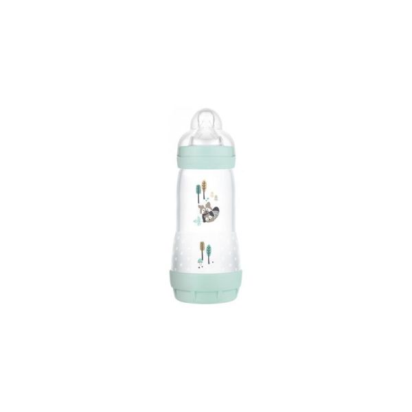 MAM Easy Start Biberon Anti-Colique Couleurs de la Nature 4 Mois et + Débit 3 - Couleur : Aqua - 320 ml 