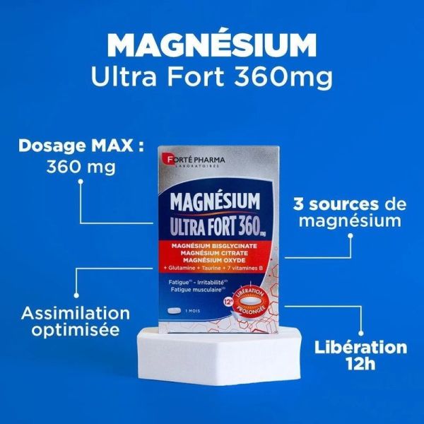 Magnésium Ultra Fort 360 mg - 30 comprimés ou 30 sticks