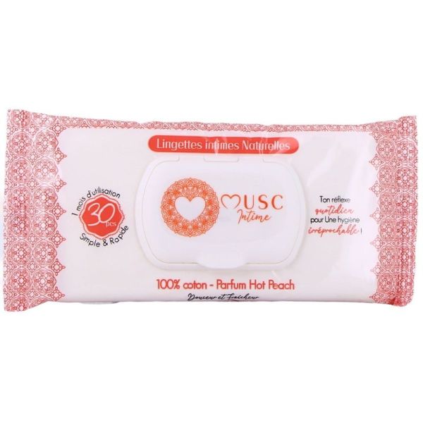 Lingettes Intimes Hot Peach - 30 lingettes