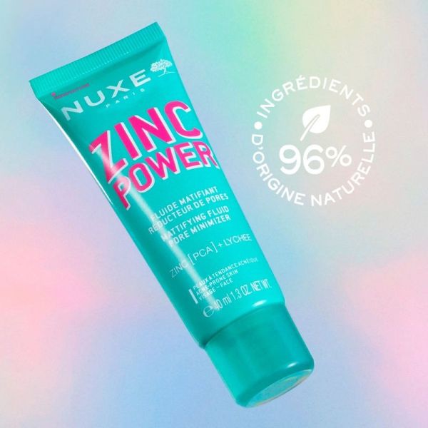 ZINC POWER Fluide Matifiant Réducteur De Pores - 40ml