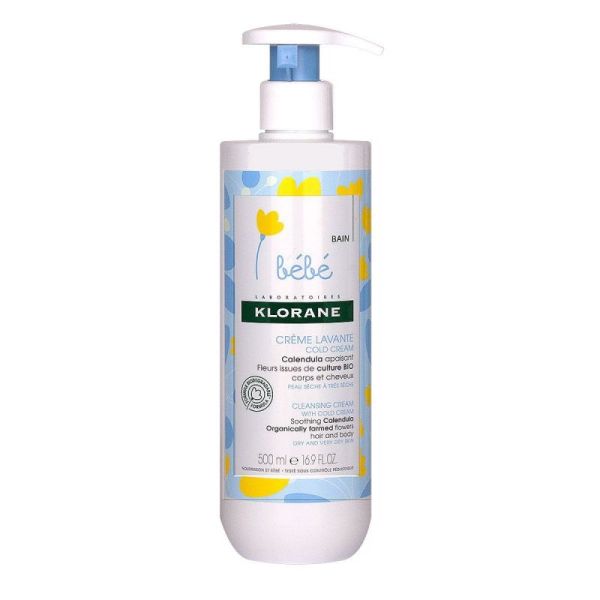 Klorane Bébé Crème Lavante Cold Cream - 500ml