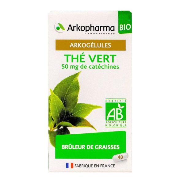 Arkopharma Arkogélules Thé Vert Bio - 40 Gélules 