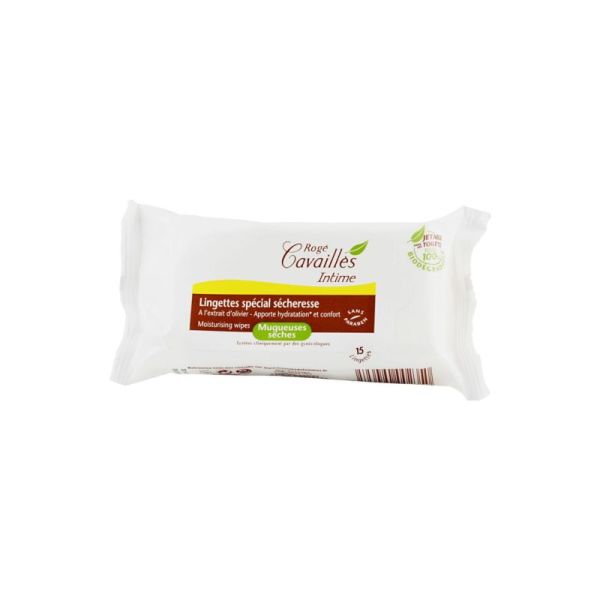 Rogé Cavaillès Lingettes Intimes Sécheresse - 15 lingettes