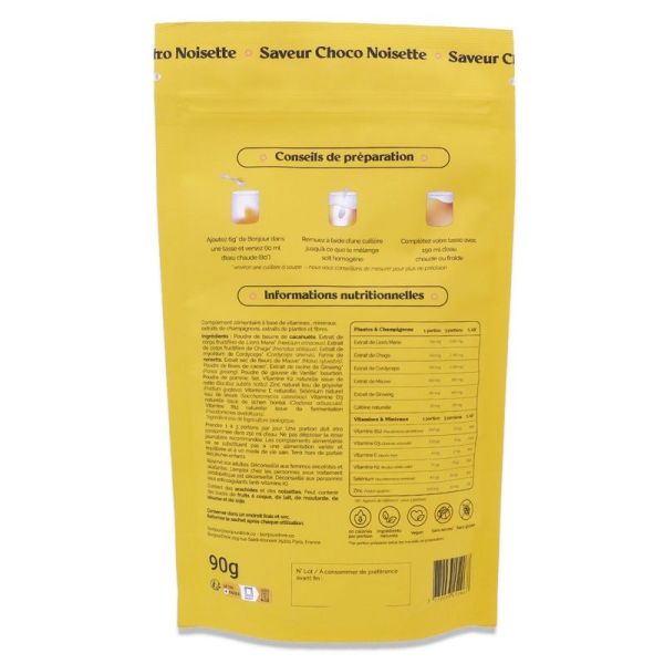 Bonjour Drink boisson aux champignons adaptogènes - Choco Noisette - 15 portions