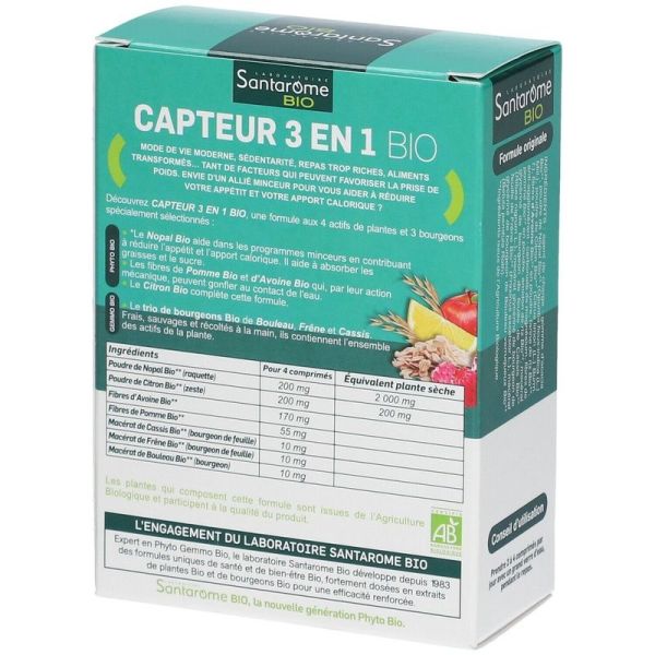 Capteur 3 En 1 Bio - 60 comprimés