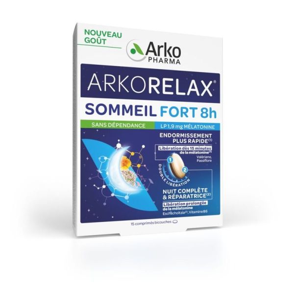 Arkorelax Sommeil Fort 8H - 15 comprimés