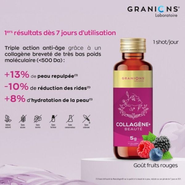Collagène Beauté 8 Shots Fruits Rouges - 5 g