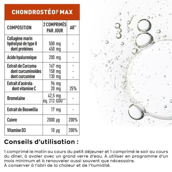 Chondrostéo Max - Collagène, Curcuma & Acide hyaluronique