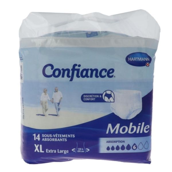 Confiance Mobile Slip absorbant 6 gouttes XL - 14 pièces