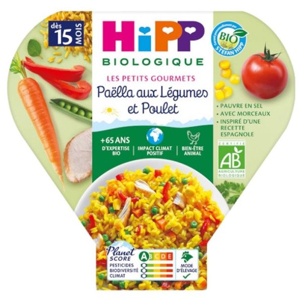 Les Petits Gourmets Paëlla aux Légumes et Poulet dès 15 Mois Bio - 250 g