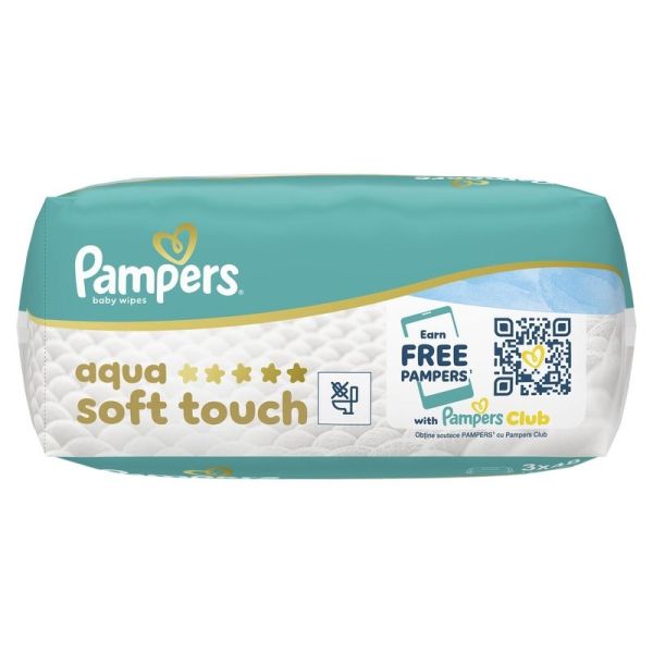 Lingette Harmonie Aqua Soft Touch - 3 paquets de 48 unités