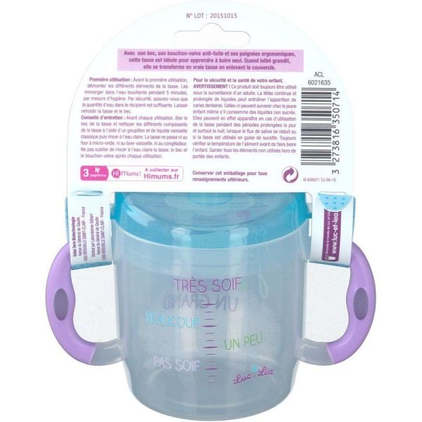 Tasse d'apprentissage évolutive anti-fuite - 1 unité