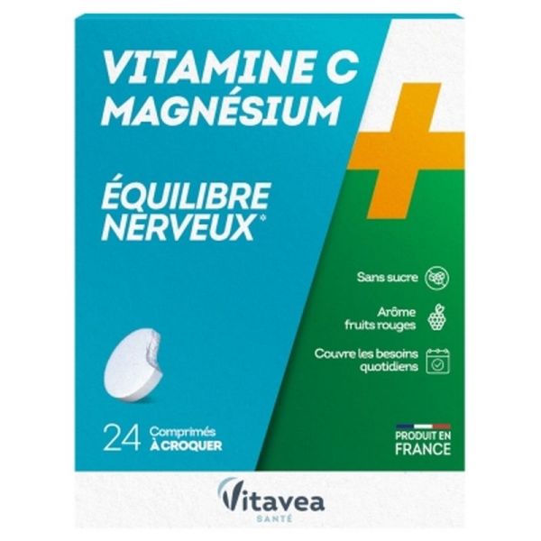 Vitamine C + Magnésium - 24comprimés