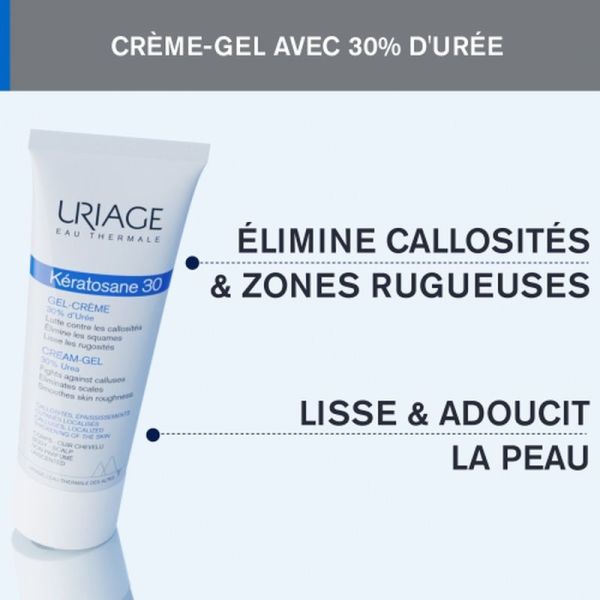Peaux sèches, tendance à l'eczéma atopique KÉRATOSANE 30 Gel-Crème - 75mL