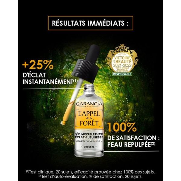 [ L'APPEL de la FORÊT ] Sérum double phase Éclat & Jeunesse - Booster de Vitamine C - 8 ml
