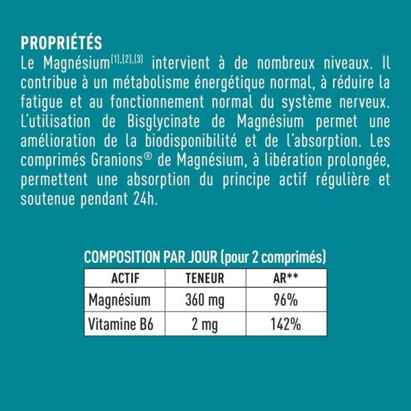 Magnésium bisglycinate - 60 comprimés