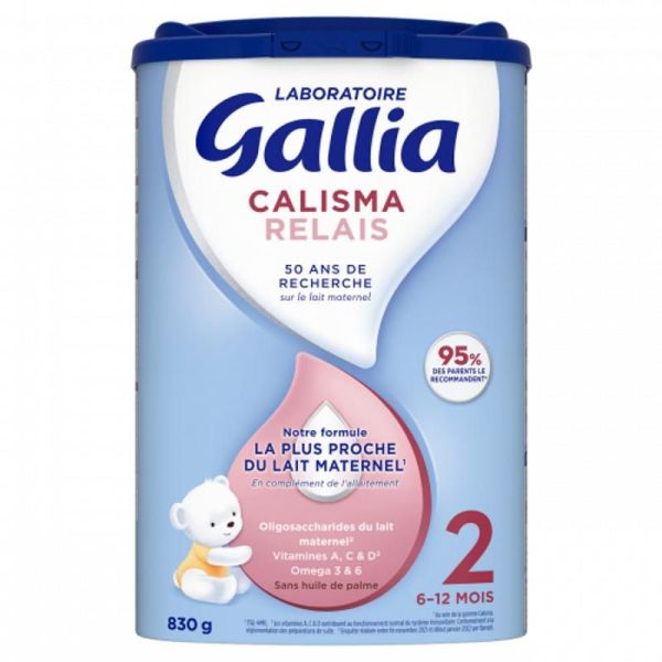 Tous les Laits infantiles Laboratoire Gallia Calisma Relais 2ème âge - 830g