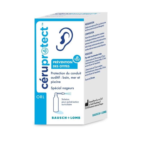 Céruprotect Solution auriculaire prévention des otites spécial nageurs - 10 ml