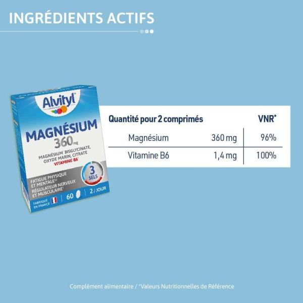 Magnésium 360 mg - 60 comprimés