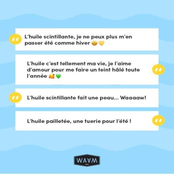 Collection solaire WAAAAW! Huile scintillante WAAAAW! - 50ml