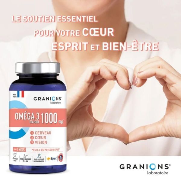 Oméga 3 1000 mg - 60 capsules molles