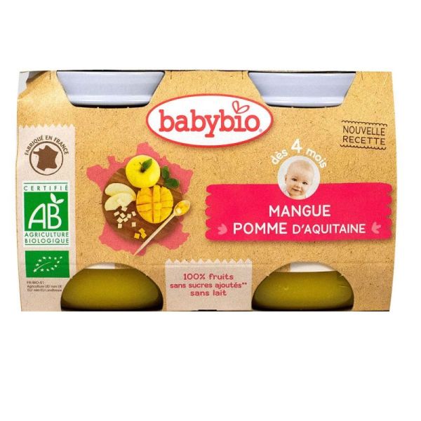 Fruits - Mangue Pomme de Nouvelle-Aquitaine - Petits pots 2x130g