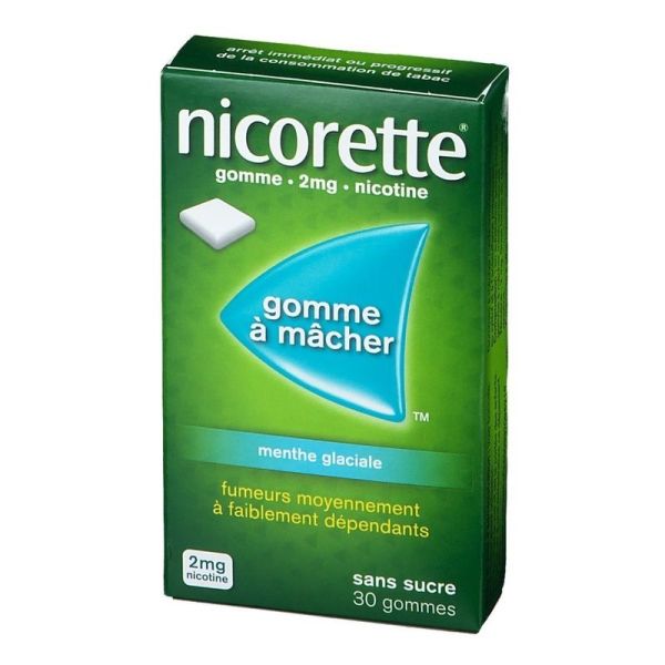 Gomme Nicorette Menthe Glaciale - 30 gommes