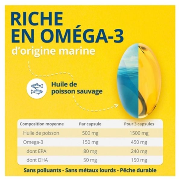 Huile de Poisson Om3 - 120 Capsules