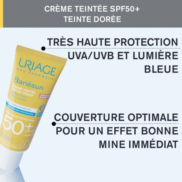 Crèmes - Crème Teintée SPF 50+ Teinte Dorée - 50 mL