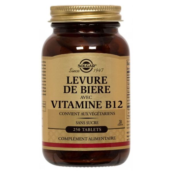 Solgar Levure de Bière Avec Vitamine B12 - 250 Comprimés