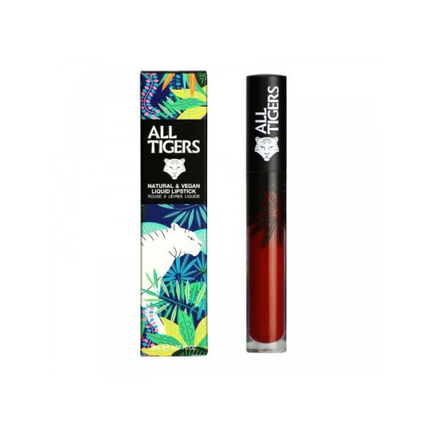 All Tigers Rouge à lèvres mat naturel & vegan 889 ROUGE BRUN COMMAND RESPECT - 8ml