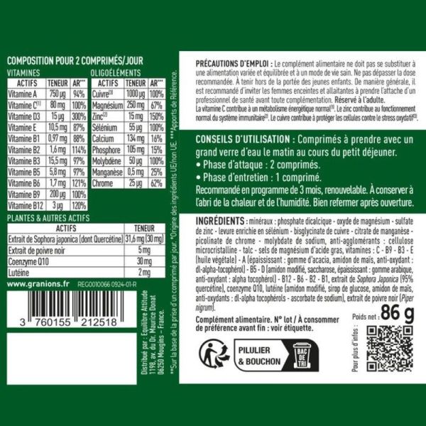 24 Vitamines Minéraux et Plantes - 90 comprimés