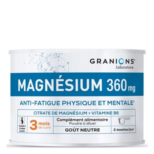 Citrate de Magnésium en poudre - 360 mg
