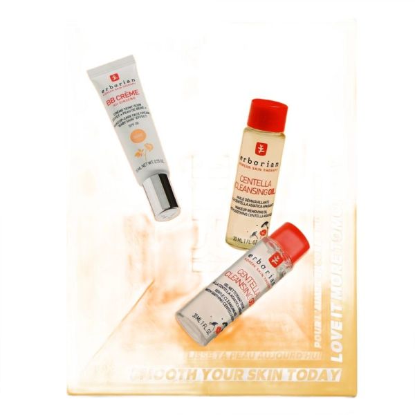 Coffret Le Trio Lissant BB Crème Dorée - BB Crème 15 ml, Centella Cleansing Oil 30 ml, Centella Cleansing Gel 30 ml