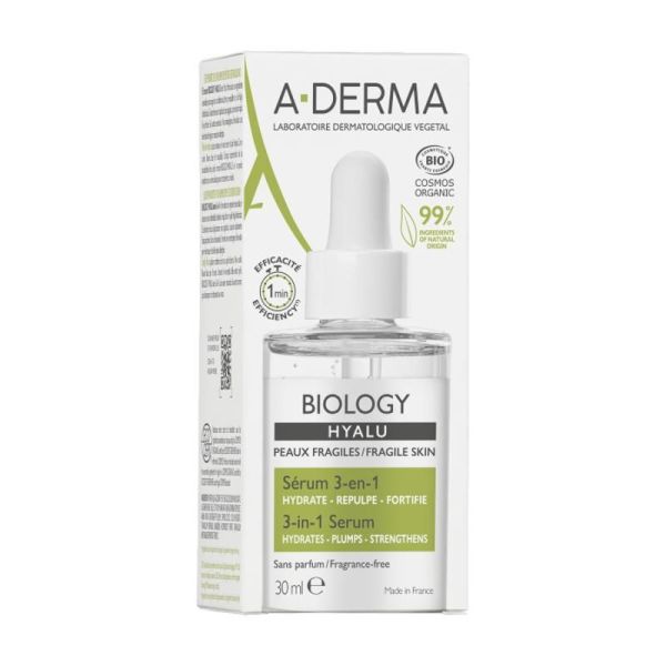 BIOLOGY HYALU Sérum 3-en-1 à l'acide hyaluronique - 30ml