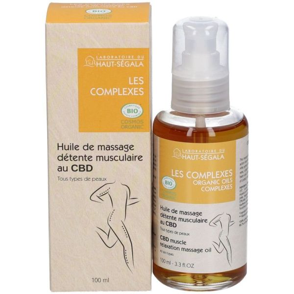 Huile de massage détente musculaire au CBD - 100ml