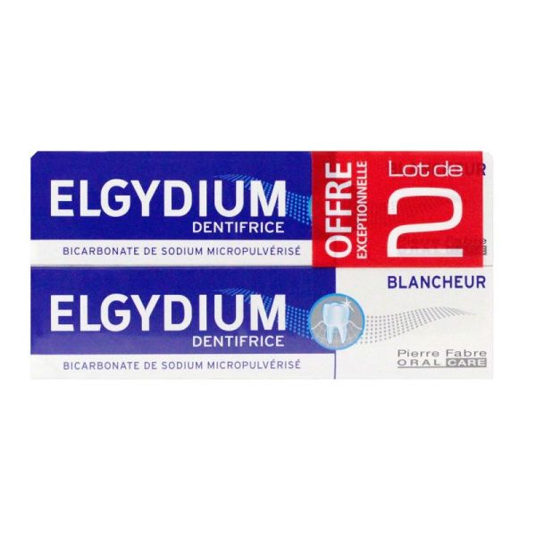 Elgydium Dentifrice Blancheur - Lot de 2 x 75ml