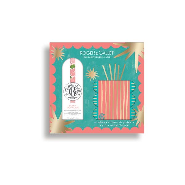Roger & Gallet Coffret Eau parfumée bienfaisante Fleur de figuier 100ml et son diffuseur