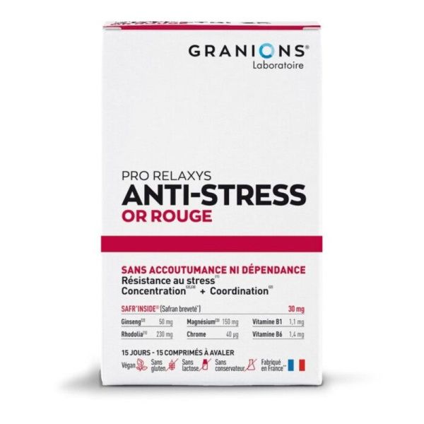 Anti Stress Or Rouge - 15 comprimés