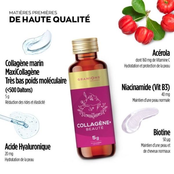 Collagène Beauté 8 Shots Fruits Rouges - 5 g