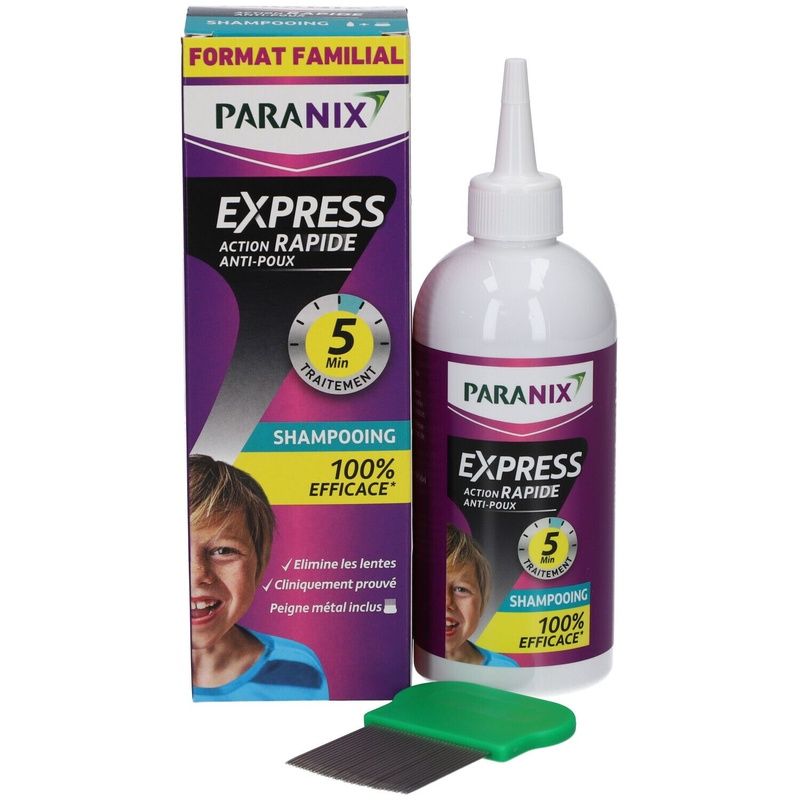 PARANIX Anti-Poux Express Action Rapide - Élimine Les Poux En 5 Min - Spray 100 Ml